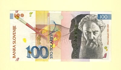 SLOVENIA SLOWENIEN 100 TOLARJEV 2003 P-28 VF++ COMMEMORATIVE ISSUE 2004 - Image 1 of 2