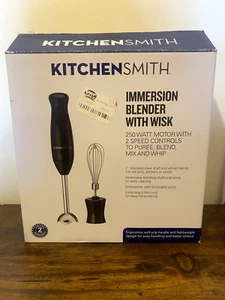 NEW Kitchen Smith Immersion Blender With Whisk Black PUREE BLEND MIX & WHIP - Picture 1 of 1