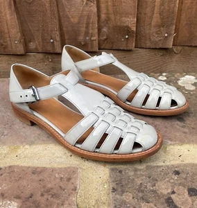 CHURCH'S Women Kelsey Fisherman Sandals Blue Patent Leather Size UK 4.5, EU37.5 - Picture 1 of 9