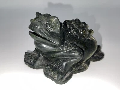 Escultura de sapo dinero Qing Shoushan tardío Jin Chan Fengshui Foto 1 de 4