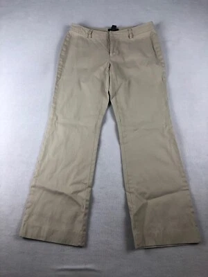 Banana Republic Pantalones Mujer 4 Caqui Beige Acampanado Pierna Pantalón Foto 1 de 4