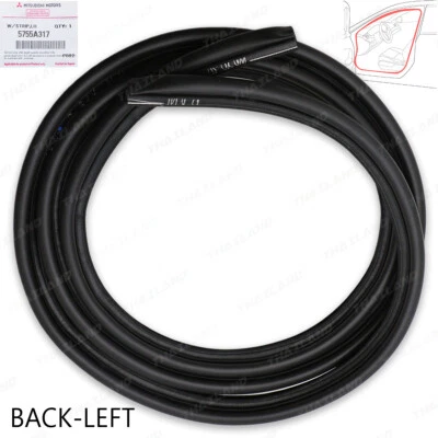 Fits Mitsubishi Pajero Sport 2016 21 Rear Lh Opening Door Weatherstrip Seal - Image 1 of 4