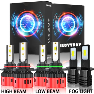 For Mazda Millenia 1995-2002 6000K LED Headlight + Fog Lights Bulbs Combo Kit 6X - Image 1 of 4