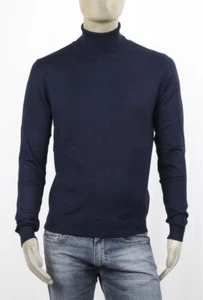MAGLIA MARKUP DOLCEVITA IN VISCOSA RASATO SLIM BLU - Foto 1 di 5