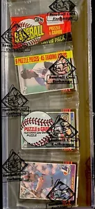1985 Donruss Baseball Rack Pack BBCE con Roger Clemens Rookie Top Frontale - Foto 1 di 2