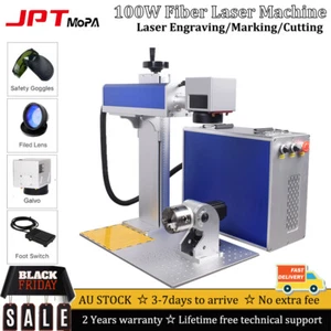 JPT 100W Mopa M7 Fiber Laser Marking Cutting Machine Ezcad2 Rotary Mark Color AU - Picture 1 of 15