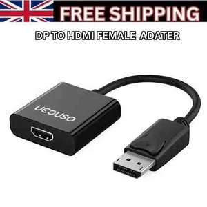 Display Port DP Male To HDMI Female Adapter Converter For 4K HD 1080P HDTV PC UK - Picture 1 of 5