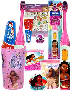 Princess Moana 8pc Oral Care Kit Essentials with DSE Bonus Mystery Towel for Kid - Picture 1 of 8