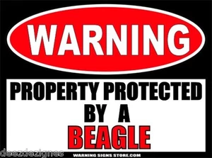 Peagle Cuidado con el Perro Propiedad Advertencia Letrero Calcomanía Hogar Patio 6 pulgadas WS245 - Imagen 1 de 1