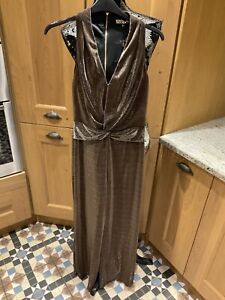 Biba @House Of Fraser Metallic Black /Gold Jumpsuit size 10(S) New With Tags