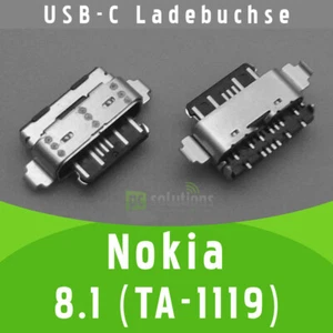 ✅ Nokia 8.1 Dual Sim TA-1119 USB-C DC Hembra Hembra de carga Hembra de alimentación Socket Port - Imagen 1 de 1