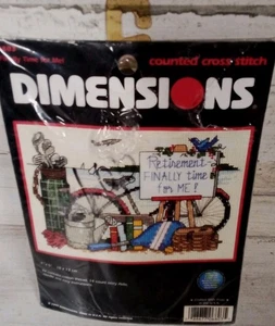 Dimensiones Contadas Punto de Cruz Finalmente Tiempo Para Mí 7 Pulgadas X 5 In Fecha 1999 Nuevo - Imagen 1 de 11