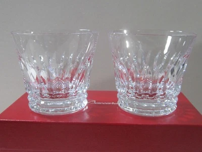 NUEVO PAR DE VASOS TIARA DE CRISTAL BACCARAT DIARIO #2814886 NUEVO EN CAJA AHORRA $ F/SH Foto 1 de 4
