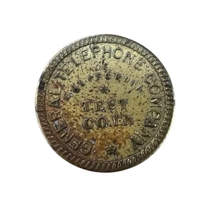 Teléfono moneda de prueba General Telephone Company of California vintage Cov 923 17 mm - Imagen 1 de 2