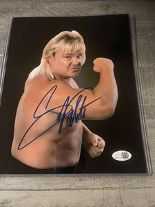 Greg "The Hammer" Valentine Signed Autograph 8X10 Photo WWF Vintage B/W Pose JSA - Picture 1 of 1
