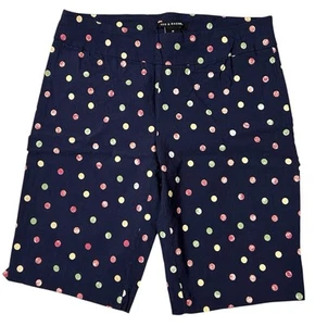 Zac & Rachel Damen Shorts Größe 12 blau gepunktet vorne flach elastischer Bund - Bild 1 von 4