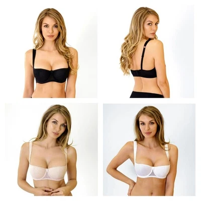 Sujetador de balcón Rosme Grand corte bajo acolchado Balconette sujetador con aros 860-2 Foto 1 de 4