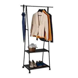 STENDER STAND APPENDIABITI ATTACCAPANNI TRIANGOLO CON ROTELLE SCAFFALE ARMADIO - Imagen 1 de 6