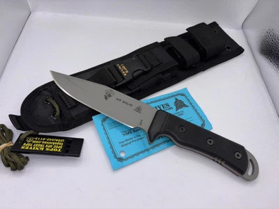 TOPS Air Wolfe Fixed Knife 1095HC Steel Full Tang Blade Black G10 Handle AIR-01 - Изображение 1 из 4