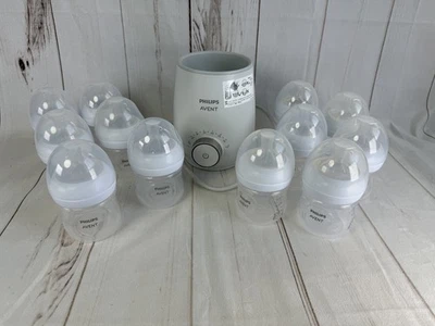 Avent Babyflasche 12er-Set 4 Unzen klein + intelligenter Temperaturwärmer! - Bild 1 von 3