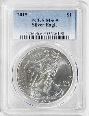 2015 SILVER EAGLE PCGS MS69 - Image 1 of 4