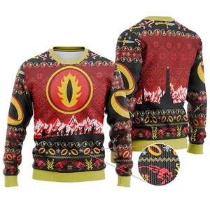 Lord Of The Ring Ugly Sweater, Sauron Eye Ugly Christmas Sweater - Picture 1 of 2