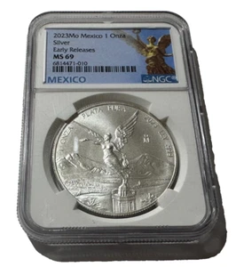 2023 Mo MEXICO SILVER .999 MS 69 NGC 1 OZ LIBERTAD EARLY RELEASES COIN - Picture 1 of 4