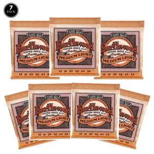 2146 Ernie Ball 12-54 Phosphor Bronze MEDIUM LIGHT Acoustic Guitar String 7 Sets - Picture 1 of 9