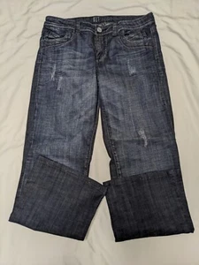 Damen Kut From The Kloth Bootcut Distressed Stretch Jeans TgSz 10 Maße 34x29,5 - Bild 1 von 11