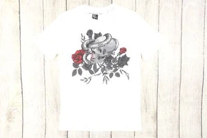 RC CHERESKIN WHITE SNAKE ROSE ART SMALL TEE TSHIRT MENS DEFECT - Picture 1 of 7