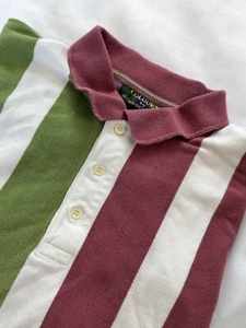 Alexander Julian Colours Large Men’s Polo 100% Cotton Short Sleeve Striped - Picture 1 of 4