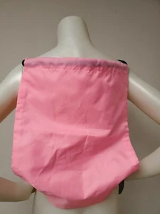 String Backpack Drawstring Cinch Sack Gym Bag School Pink Lightweight - Picture 1 of 8