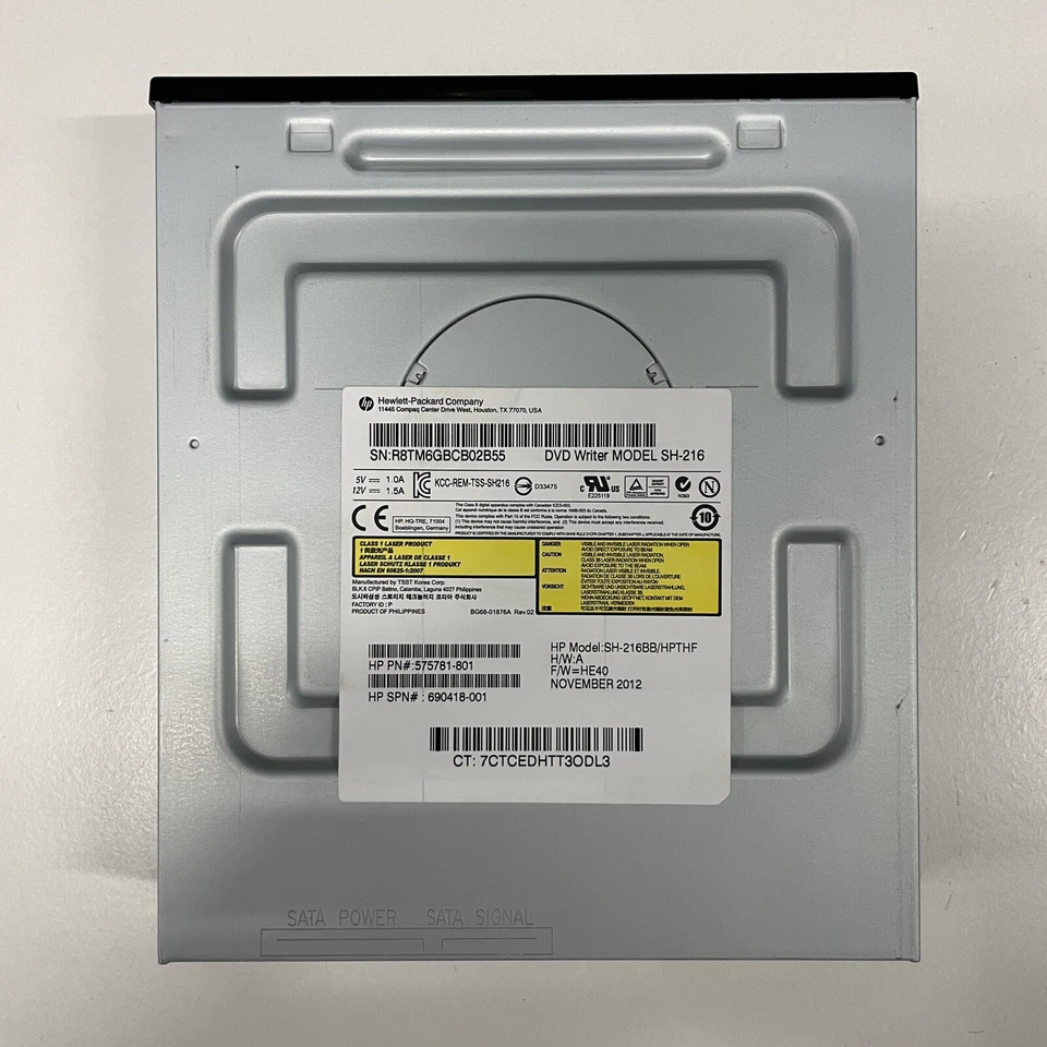 Genuine HP SH-216 CD DVD±RW SATA DL Optical Drive 575781-801 690418-001 FW HE40 - Image 1 of 4