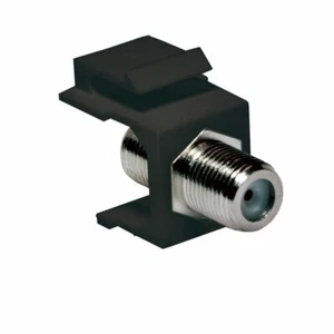 F-BUCHSE KEYSTONE VERBINDER TV SAT 75OHM SnapIn MODUL BUCHSE SCHWARZ BLACK - Bild 1 von 2