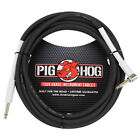 PIG HOG 18.6' Feet High Performance Instrument Cable Black (Straight-Angled)