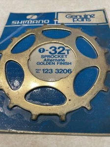 vintage NOS Shimano freewheel sprocket 32T alternate #123-3206 Gold finish - Picture 1 of 1