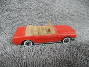 Hot Wheels 1983 Ford 65 Mustang Convertible 3" Scale Model Red White Wall Tires - Picture 1 of 6