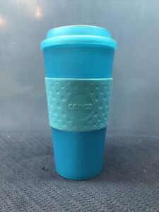 Copco Acadia Travel Reusable BPA Free Plastic Mug Lid 16 Ounce, Translucent Teal