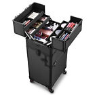 BYOOTIQUE Pro 2in1 Rolling Makeup Case Cosmetic Train Lockable Box 4 Wheel 360°
