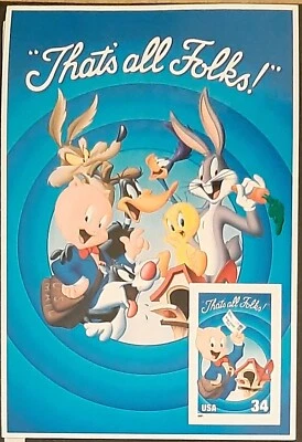 (USA-401) USA 2001 US 34 Cent Porky Pig "That's All Folks" MNH LOONEY TUNES - Image 1 of 2
