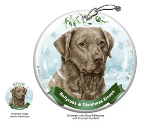 Bellyrubs & Kisses Ornament - Sage Chesapeake Bay Retriever 069D - Picture 1 of 1
