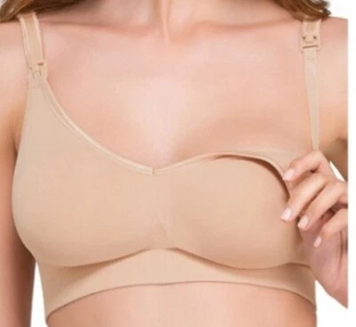 Sujetador de lactancia sin costuras de seda corporal para mujer - Bravado - Caramelo - L - 1401BA NUEVO CON ETIQUETAS Foto 1 de 4