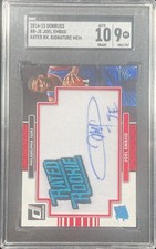 2014-15 DONRUSS JOEL EMBIID RATED RK. SIGNATURE MEM. SGC 9 AUTO 10