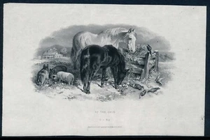American Bank Note Co vignette die proof on india paper, At the Crib, 1860s - Picture 1 of 4