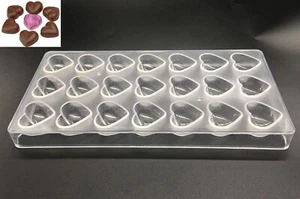 Candy Making Mold, Diamond Clear Polycarbonate Chocolate Heart candy mold - Picture 1 of 4