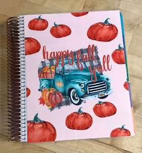 Happy Fall Y'all Pumpkins Front & Back Cover Set 4 use w Erin Condren Planner - Picture 1 of 3
