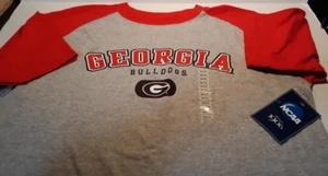 Georgia Bulldogs T-Shirt Herren Größe M grau mit roten Ärmeln Neu mit Etikett Marke NCAA - Bild 1 von 1