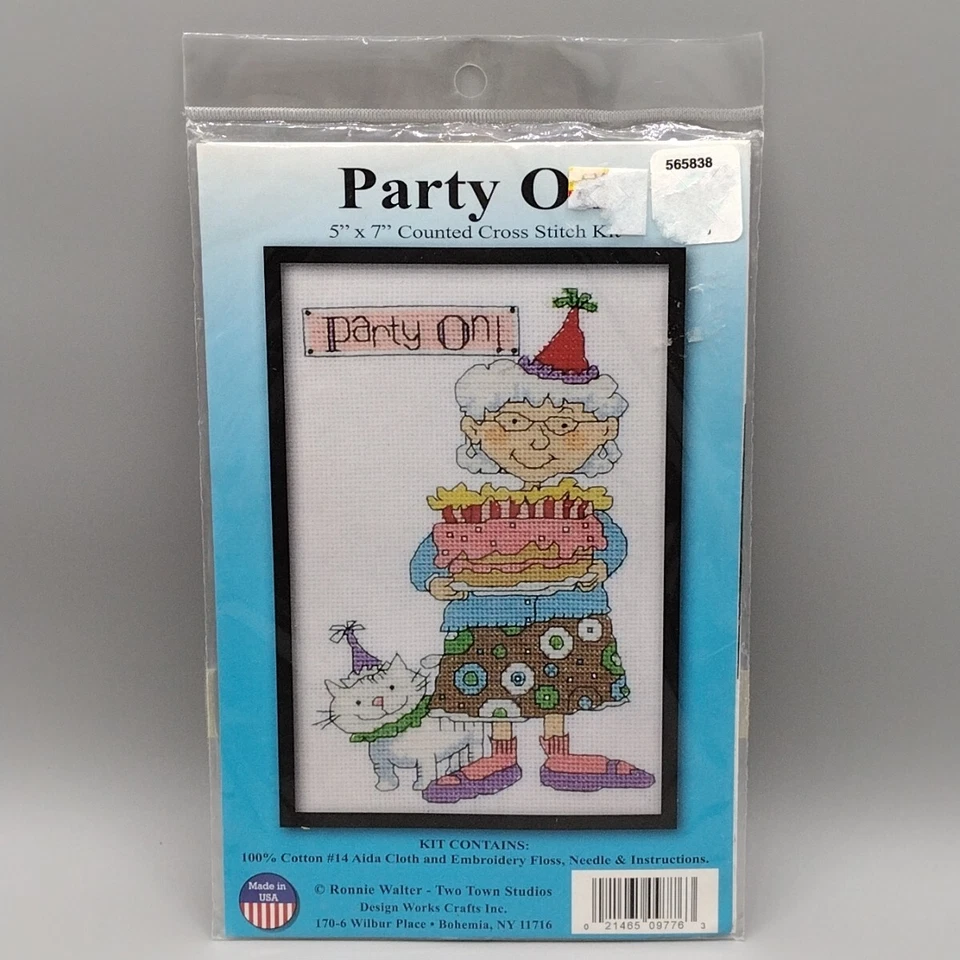 Tobin 14 Count Party on Counted Cross Stitch Kit 5 by 7-inch 356700