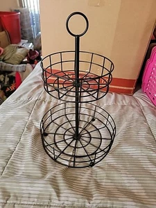 Black Wired Two TIered Tray - Picture 1 of 2