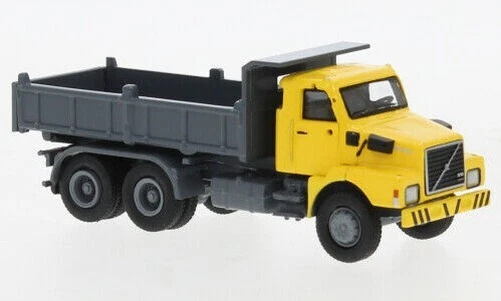 Brekina 85654 - 1/87 Volvo N 10 Volquete, Amarillo Claro/Gris, 1980 - Nuevo - Imagen 1 de 1